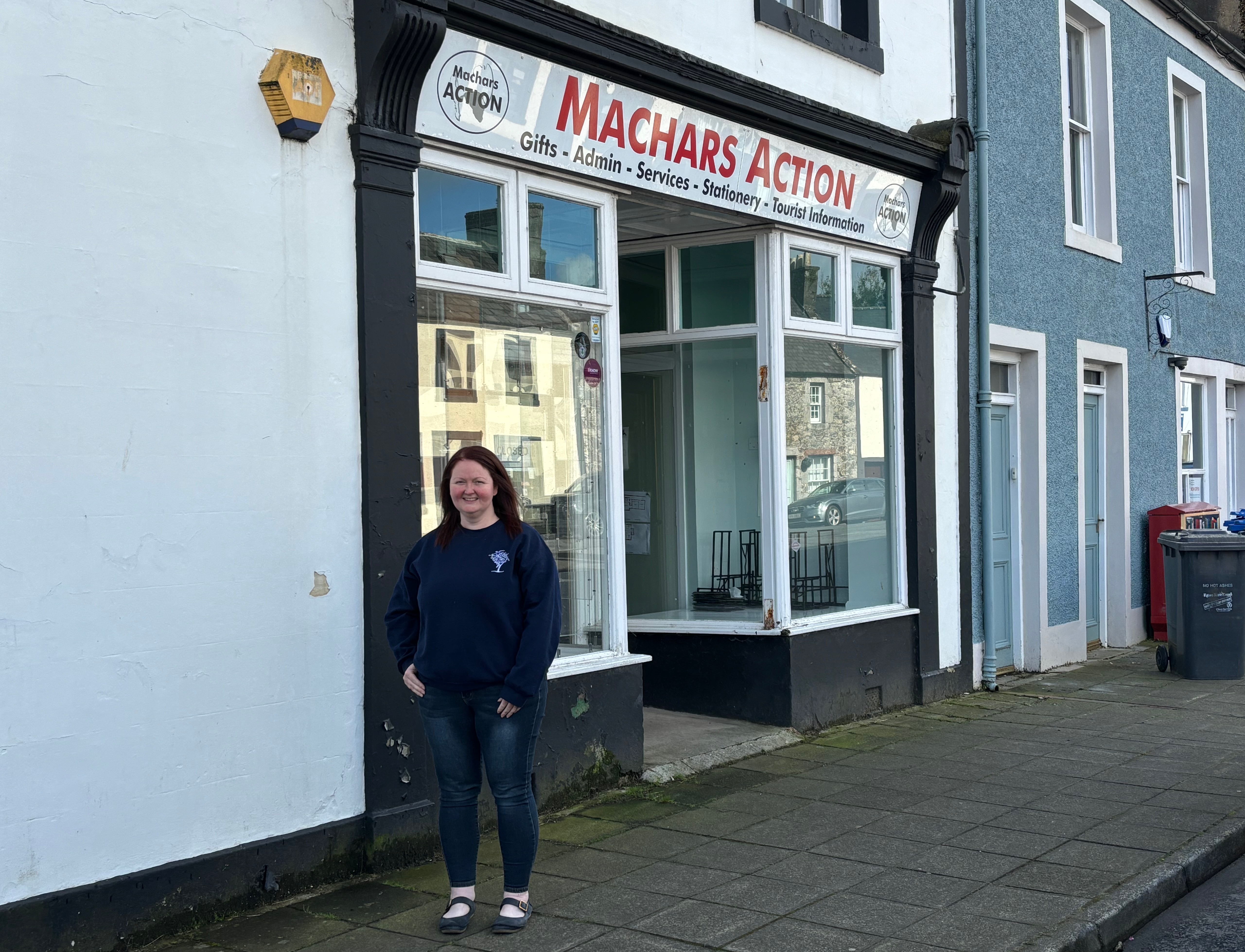 Anne Barclay stood outside number 26 South Main Street, Wigtown