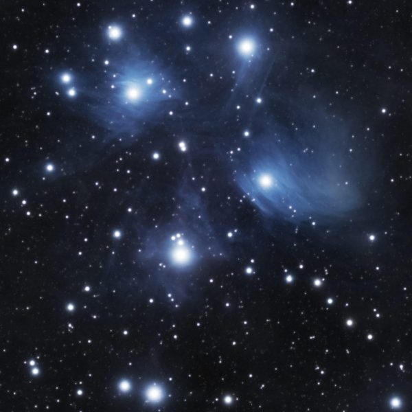 The Pleiades, an open star cluster.