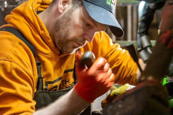 Portrait of Graeme Parker, a.k.a. the Hoof GP, hoof trimming.