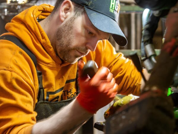 Portrait of Graeme Parker, a.k.a. the Hoof GP, hoof trimming.