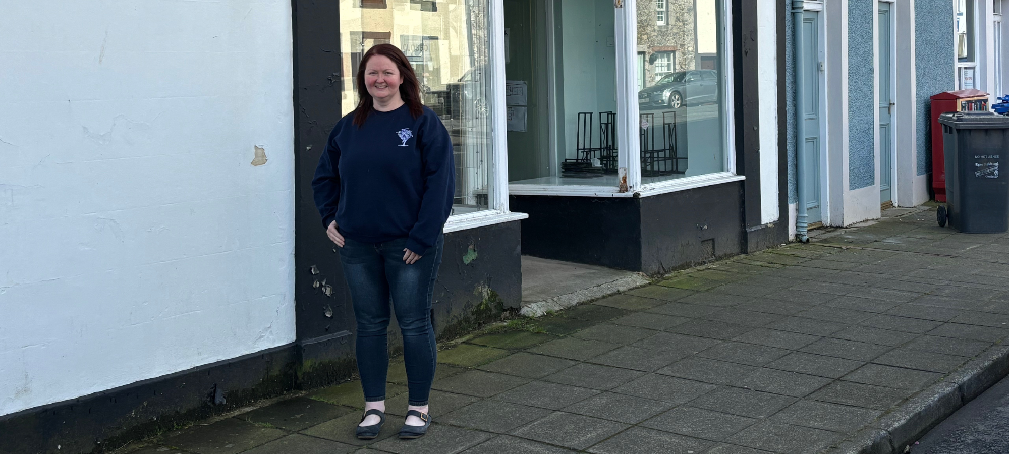 Anne Barclay stood outside number 26 South Main Street, Wigtown